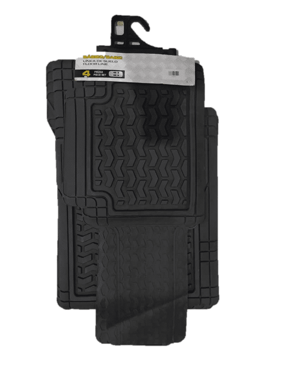 Alfombra 4 Piezas Xtreme Negro Con Ajustes Posterior En Velcro - Vista 2