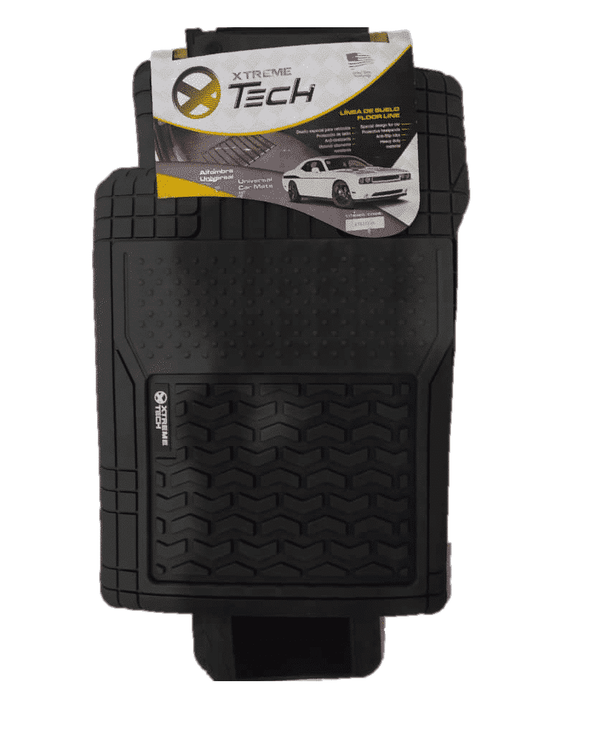 Alfombra 4 Piezas Xtreme Negro Con Ajustes Posterior En Velcro - Vista 1