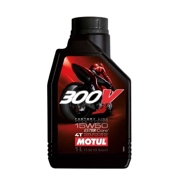 Aceite Sintético para Moto 15W50 Motul 300 V FL Road Racing 1 Lt - Vista 1