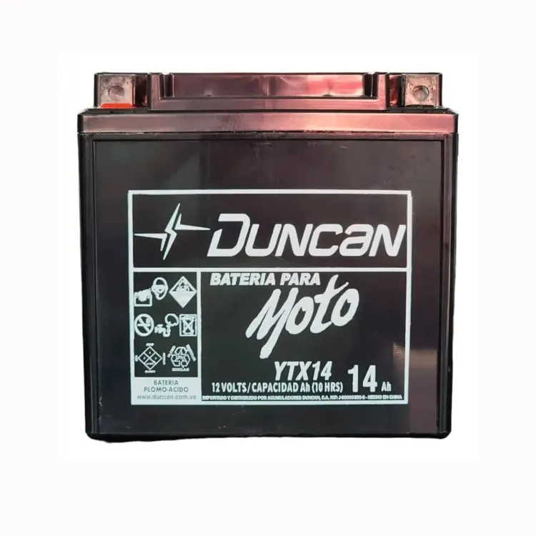 Batería de Moto Duncan Modelo YTX14 AGM - Vista 1