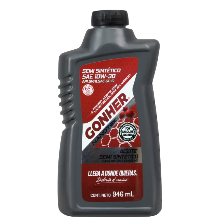 Aceite Semi Sintético para Motores a Gasolina Gonher 10W30 Nanotek 946ml 12unds - Vista 1