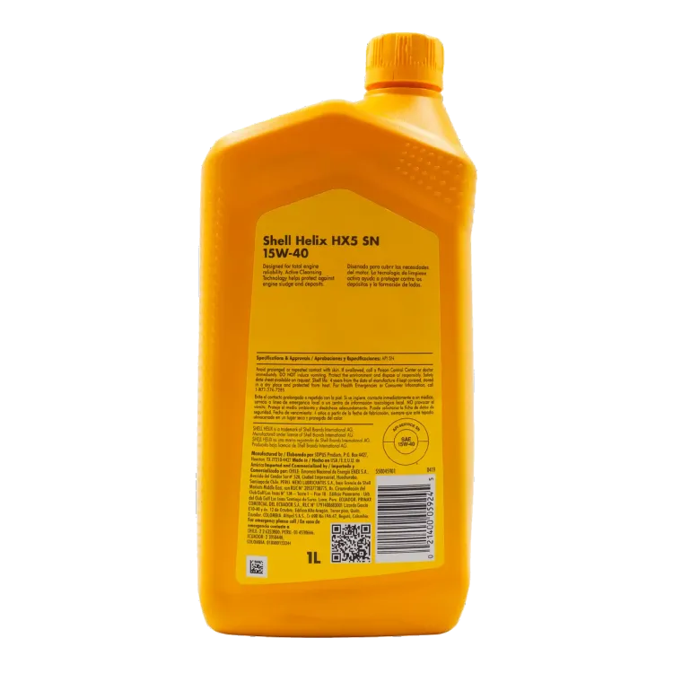 Aceite 15W40 Mineral Shell Helix HX5 1lt - Vista 2