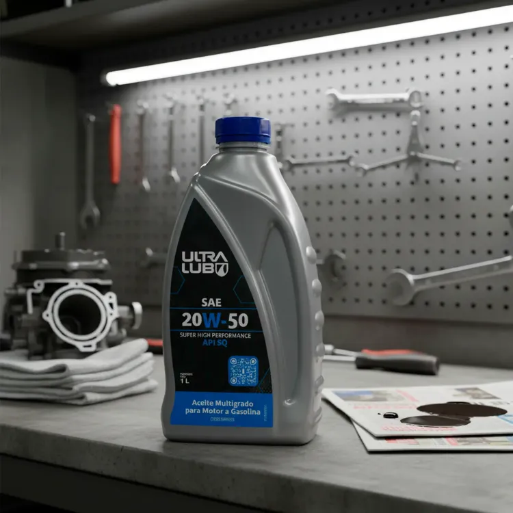 Aceite 20W50 Multigrado para Motor a Gasolina Ultralub SAE API SQ 1lt - Vista 3