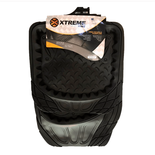 Alfombra Tipo Bandeja  Xtreme 4 Piezas Goma Negro