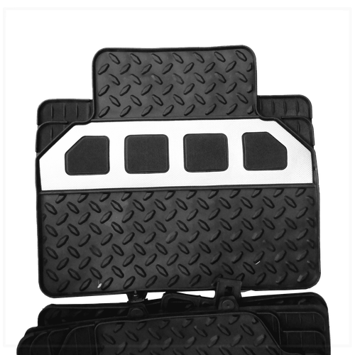Alfombra 4 Piezas Para Carros con Almodilla de Aluminio Tools 70cm x 50cm