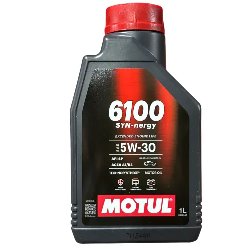 Aceite 5W30 Semi Sintético Motul 6100 Syn Nergy de 1lt