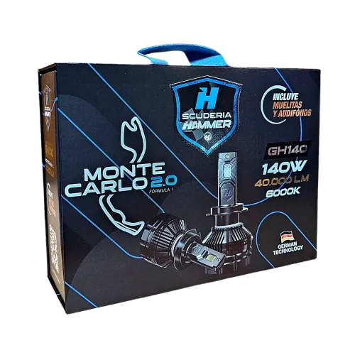 Bombillo Led Hammer Automotriz Scuderia Monte Carlo 2.0 GH140 40000LM 140W H11 6500K