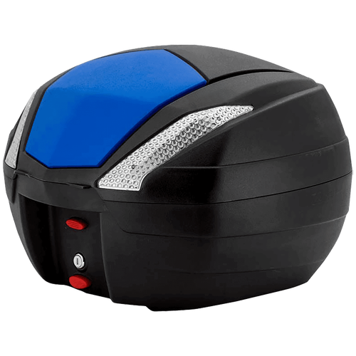 Maleta para Moto Azul Tomcat con Reflector 34lts