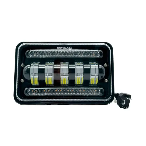 Faro Led Xtreme Rectangular 10 30V 50W Luz Alta Baja con Cruce Blanco 5″ + Ambar 65mm