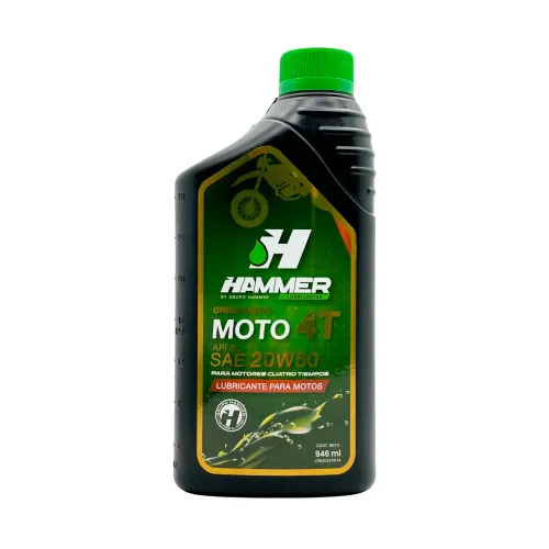 Aceite 20W50 4T para moto Hammer Automotriz 0.946lts