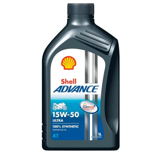 Aceite 15W-50 Ultra Sintético 4T Moto Shell Advance 1lt