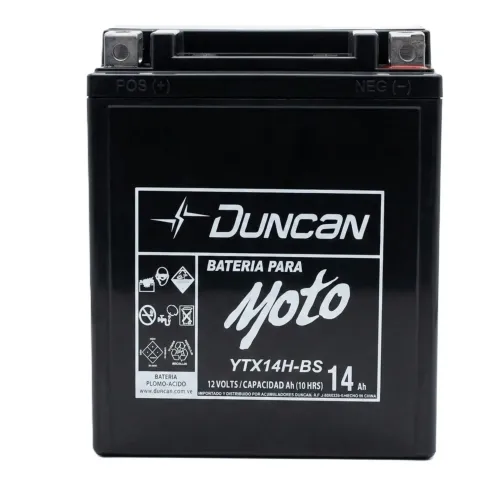 Batería para Moto Duncan 12V YTX14AH BS 14 AH