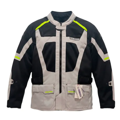 Chaqueta Motorizado Yamaha Force Gris Claro Negro Neón