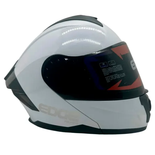 Casco Modular Edge Boston Solid Doble Visor Ahumado con Luz LED
