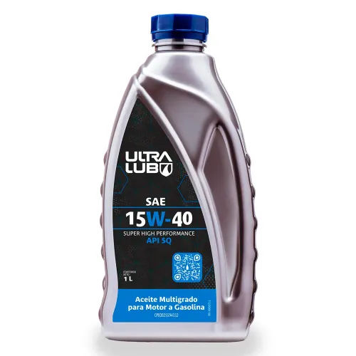 Aceite 15W40 Mineral para Motor a Gasolina Ultralub SAE API SQ 1lt