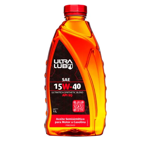 Aceite 15W40 Semisintético para Motor a Gasolina Ultralub SAE API SQ 1lt