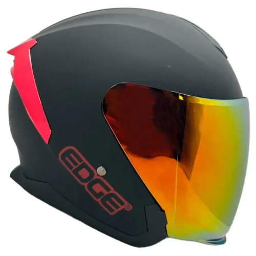 Casco Semi Integral Edge Bonnie Visor Rojo Luz Led