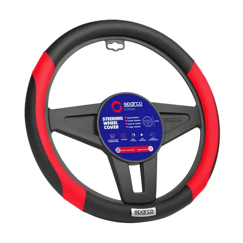 Forro para Volante Sparco SWC Negro Rojo 38×8.2cm
