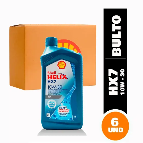 Aceite 10W30 Semisintético Shell Helix HX7 1lt 6unds