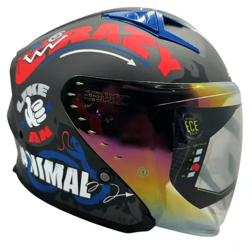 Casco Semi Integral Shaft 226 GT Anymaniac Visor Iridium