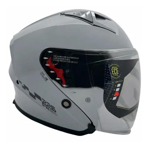 Casco Semi Integral Shaft 226 GT Sólido Visor Iridium Silver