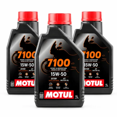 Aceite Motor 15W50 Sintético Motul 4T 7100 De 1lt 3unds