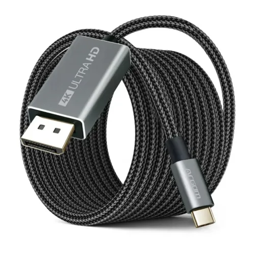 Cable De Nylon Tipo C a DisplayPort 4K 60Hz Argomtech 1.8mts