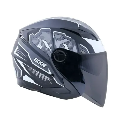 Casco Semi Integral Edge Jaguar Armor Doble Visor Oscuro