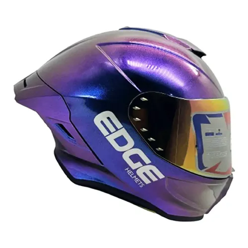 Casco Integral Edge Shangai Solid Visor Morado Tornasol